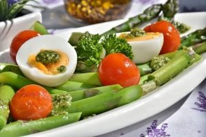 均衡的饮食：水果鸡蛋蛋白质蔬菜