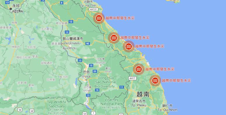 越南中部洪水酿17死 下场风暴即将到来